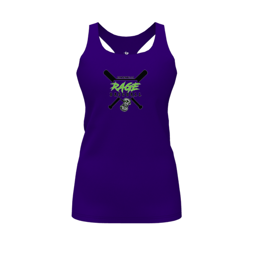 [CUS-DFW-RCBK-PER-PUR-FYS-LOGO2] Racerback Tank Top (Female Youth S, Purple, Logo 2)