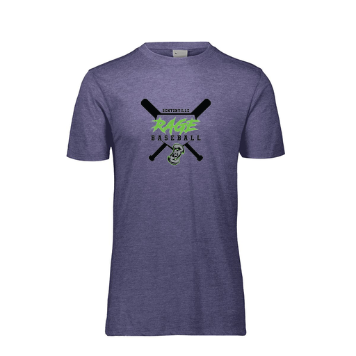 [FTSCUBNV-YS-LOGO2] Decker Youth Tri-Blend T-Shirt - Short Sleeve (Youth S, Navy, Logo 2)