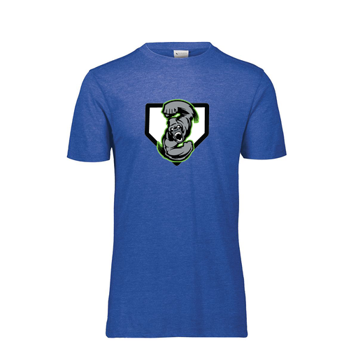 [FTSCUBRY-YS-LOGO3] Decker Youth Tri-Blend T-Shirt - Short Sleeve (Youth S, Royal, Logo 3)
