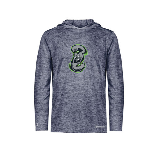 [FOLHCGNV-AS-LOGO1] Decker Men's Charge Hoodie (Adult S, Navy, Logo 1)