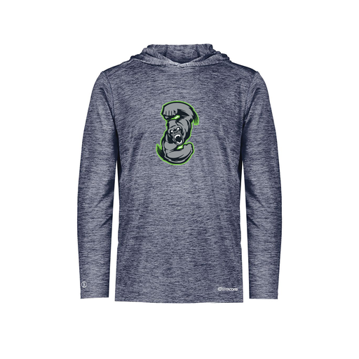 [FOLHCGNV-YS-LOGO1] Decker Youth Charge Hoodie (Youth S, Navy, Logo 1)