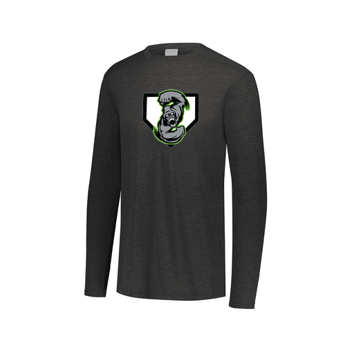 [FTLCUBBK-AXS-LOGO3] Decker Men's Tri-Blend T-Shirt - Long Sleeve (Adult XS, Black, Logo 3)