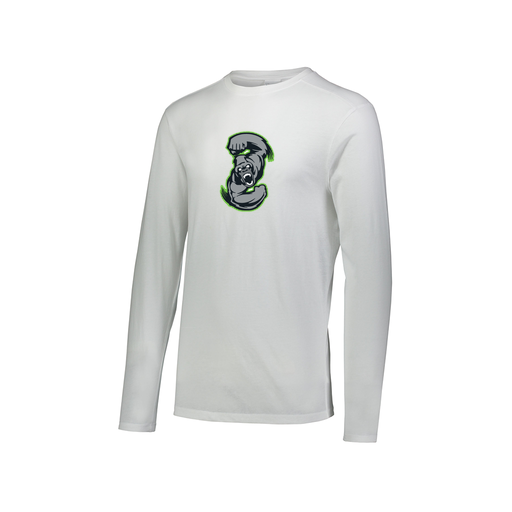[FTLCUBWH-AXS-LOGO1] Decker Men's Tri-Blend T-Shirt - Long Sleeve (Adult XS, White, Logo 1)