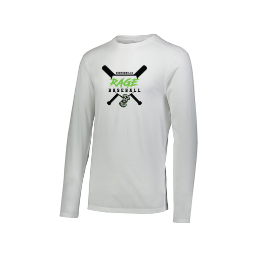 [FTLCUBWH-AXS-LOGO2] Decker Men's Tri-Blend T-Shirt - Long Sleeve (Adult XS, White, Logo 2)