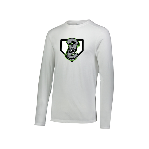 [FTLCUBWH-AXS-LOGO3] Decker Men's Tri-Blend T-Shirt - Long Sleeve (Adult XS, White, Logo 3)