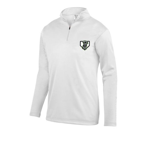 [FOLQFFWH-AS-LOGO3] Decker Men's FlexFleece 1/4 Zip (Adult S, White, Logo 3)