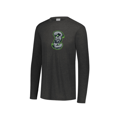 [FTLCUBBK-YS-LOGO1] Decker Youth Tri-Blend T-Shirt - Long Sleeve (Youth S, Black, Logo 1)