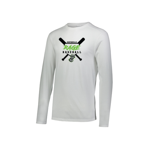 [FTLCUBWH-YS-LOGO2] Decker Youth Tri-Blend T-Shirt - Long Sleeve (Youth S, White, Logo 2)