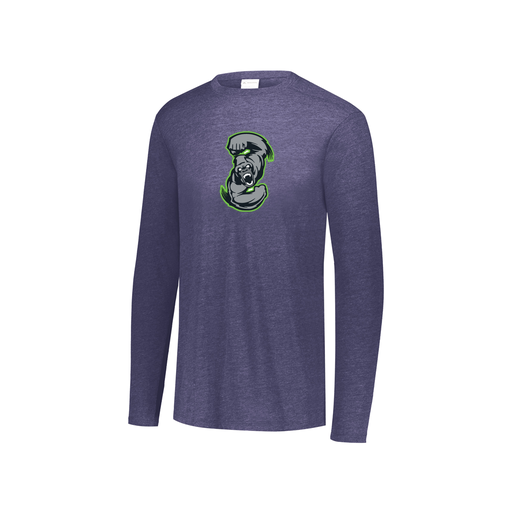 [FTLCUBNV-YS-LOGO1] Decker Youth Tri-Blend T-Shirt - Long Sleeve (Youth S, Navy, Logo 1)
