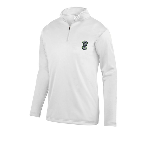 [FOLQFFWH-YS-LOGO1] Decker Youth FlexFleece 1/4 Zip (Youth S, White, Logo 1)