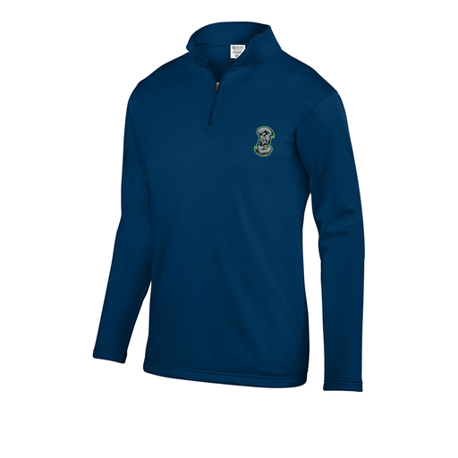 [FOLQFFNV-YS-LOGO1] Decker Youth FlexFleece 1/4 Zip (Youth S, Navy, Logo 1)