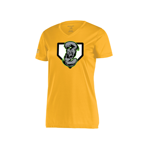 [222820.023.S-LOGO3] Ladies Movement Dri Fit Shirt (Female Adult S, Athletic Gold, Logo 3)