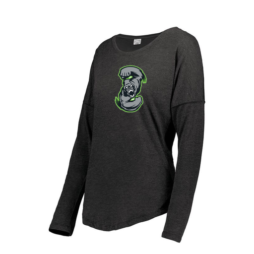 [FTLCUBBK-FAXS-LOGO1] Decker Women's Tri-Blend T-Shirt - Long Sleeve (Female Adult XS, Black, Logo 1)